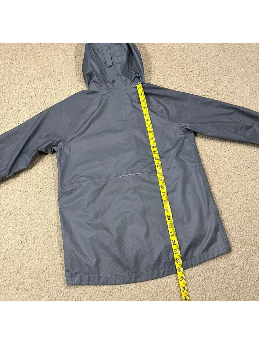 REI Co-op Kids Gray Rain Waterproof Jacket Size Large 14-16 (flaw)